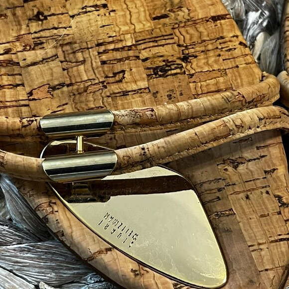 Stuart Weitzman Rolldown Natural Cork Sandals Size 8.5N‎ - Picture 2 of 10